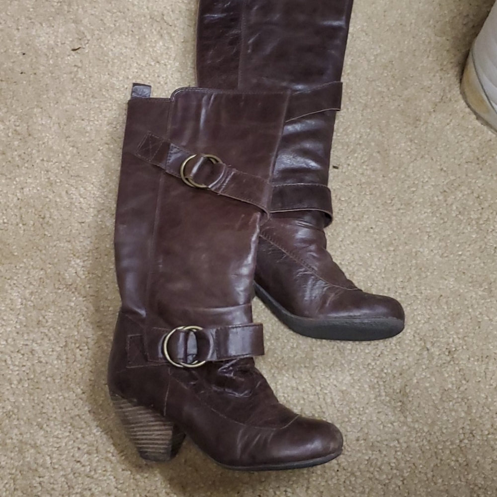 Kareen brown leather boots